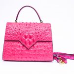 Pink RM Lia Croc Midi Bag