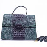 Beetle Green RM Lia Croc Skin Big Bag